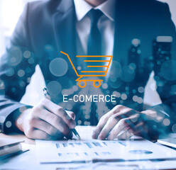 Businesspeople who participate in e-commerce see an increase in in-person sales.