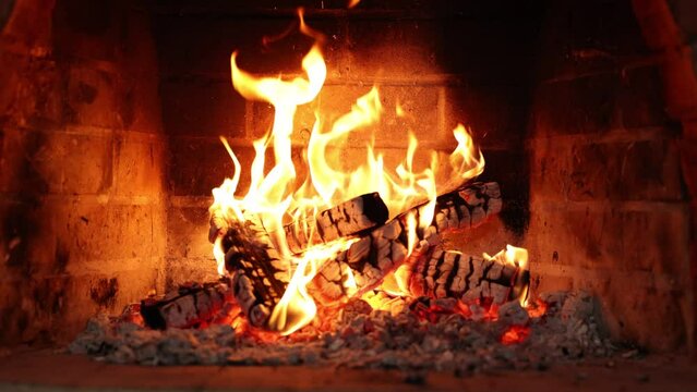 Fire in fireplace. Get Ready for a Relaxing Evening. Cozy Fireplace Night – Unbelievable Ambiance You'll Never Forget! Fireplace 4k. Asmr sleep.
