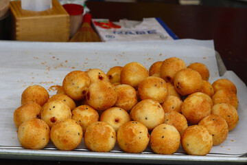 Crispy and Golden fried cheese balls