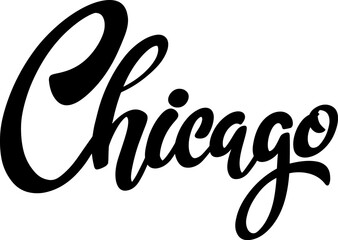 Fototapeta premium Chicago. Lettering phrase isolated on white background.