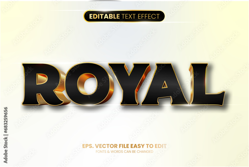 Poster editable text effect - royal text style