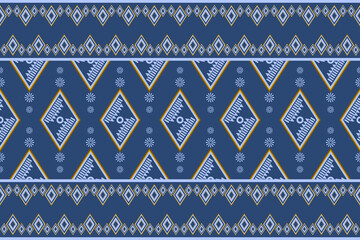 Geometric Ethnic Oriental Ikat Pattern Traditional Design for Background, Carpet, Wallpaper, Clothing, Wrapping, Batik, Fabric. Embroidery Style.