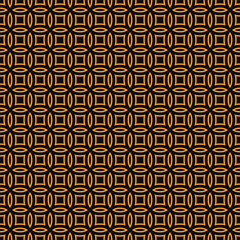 Seamless beautiful tile pattern with gold yellow circles and squares