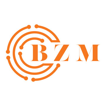 BZM letter design. BZM letter technology logo design on white background. BZM Monogram logo design for entrepreneur and business