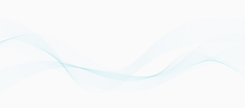 Abstract vector background with smooth color wave. Smoke wavy lines. Vector blue waves background © VectorStockStuff
