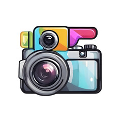 Camera Icon Cartoon with transparent background