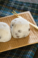 豆大福餅　和菓子	
