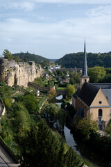 Views of Luxembourg or Luxembourg City capital city of Luxembourg country and one of de facto capitals of European Union