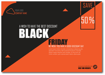 vector black friday sale black and red background