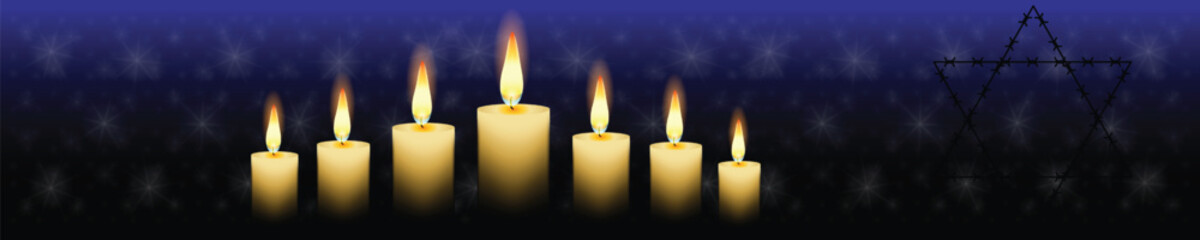 International Holocaust Remembrance Day vector. Star of David . January 27. Important day