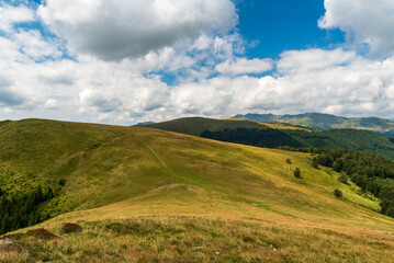 Beautiful Valcan mountains with highest Oslea mountain ridge in Romania