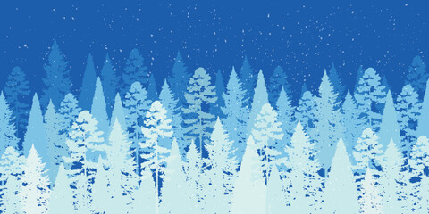 Winter landscape. Winter forest. Winter background.