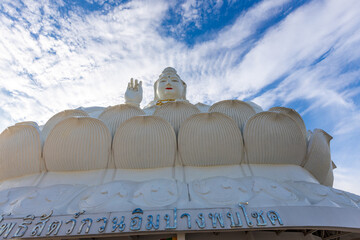 background of one of the major tourist attractions in Chiang Rai province of Thailand (Wat Huay Pla...