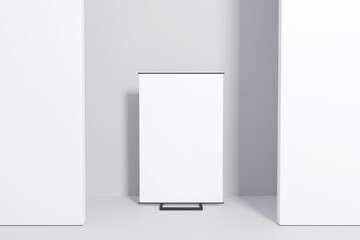 blank standing banner on white background