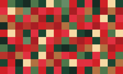 A Festive Grid Background in Christmas Colors