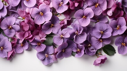 Panorama Spring Flowers Pattern Wild Violets, HD, Background Wallpaper, Desktop Wallpaper