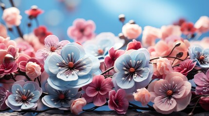 Pansy Flowers On Sunny Beautiful Nature, HD, Background Wallpaper, Desktop Wallpaper
