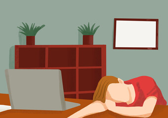 woman working on laptop