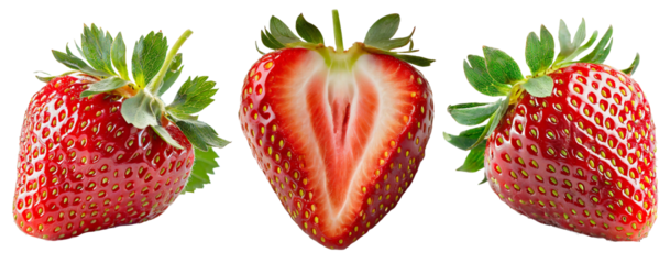 Strawberry set. Strawberry isolate. Strawberry isolated on a white background.