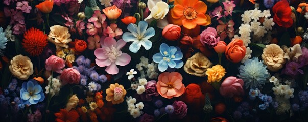 colorful flower background, pattern