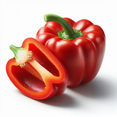 Capsicum� Fresh Vegetable Isolated on White Background