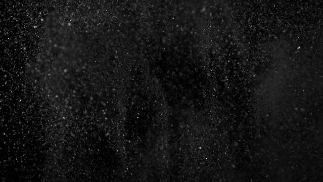 Super Slow Motion Shot of Abstract Glittering Coal Background at 1000fps.