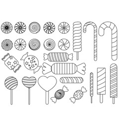 Pepermint Candy icon vector set. Sweet illustration sign collection. Candy symbol. Dessert logo.