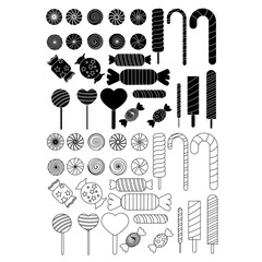 Pepermint Candy icon vector set. Sweet illustration sign collection. Candy symbol. Dessert logo.