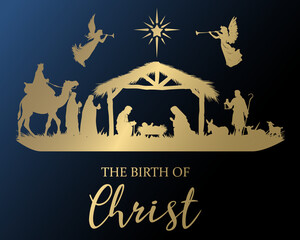  Historically accurate nativity scene with Joseph Mary Baby Jesus shepherd Wisemen Angels and the star