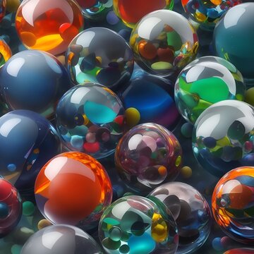 abstract background with marbles
