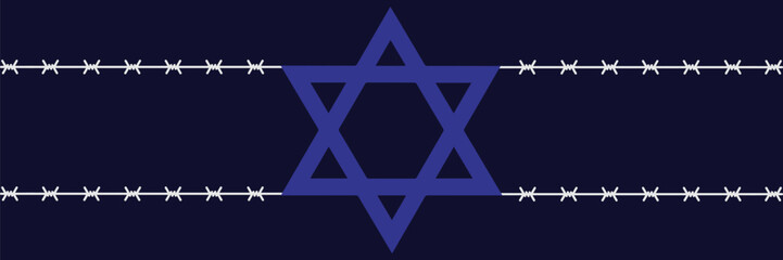 International Holocaust Remembrance Day vector. Star of David . January 27. Important day