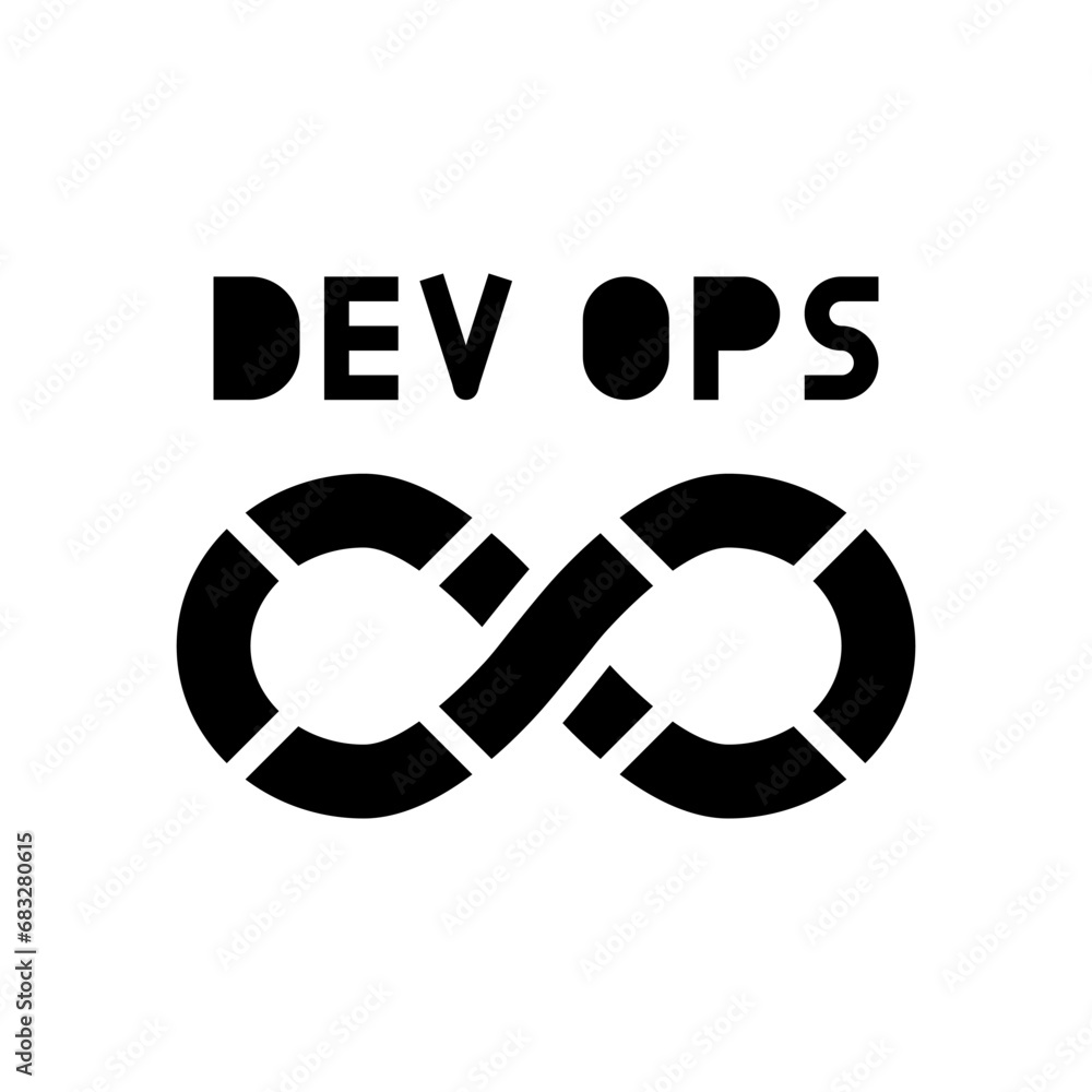 Aufkleber devops software glyph icon vector. devops software sign. isolated symbol illustration