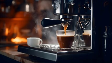 Fototapeta na wymiar espresso coffee machine