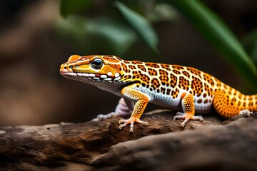 Obraz premium lizard on a stone