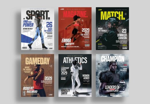 Sport Magazine Cover Layouts