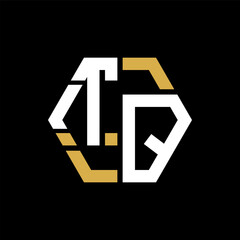 TQ letter logo creative design.TQ black monogram polygonal shape vector. TQ unique design.
