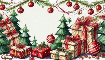 christmas tree and decorations