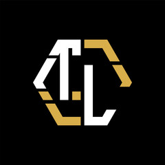 TL letter logo creative design.TL black monogram polygonal shape vector. TL unique design.
