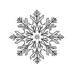 Snowflake variations icon. Snowflakes white ice crystal. Winter symbol  in cartoon, doodle style. Isolated 2d vector illustration in logo, icon style, Eps 10. AI Generative