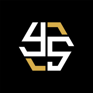 YS letter logo creative design.YS black monogram polygonal shape vector. YS unique design.
