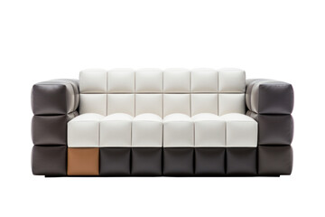 Sofa in modern design on a white isolated background. Concept for interior design. Furniture for home and office