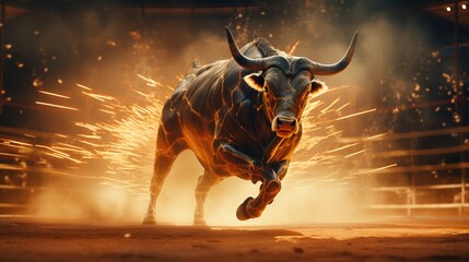 A cowboy's incredible display of courage as he tames a wild bull