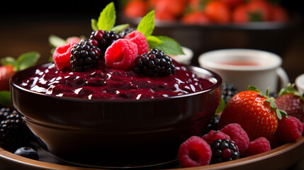 strawberries and blackberries