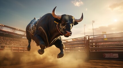 A cowboy's incredible display of courage as he tames a wild bull