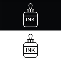 Obraz premium Ink Bottle Icon Vector Design Template