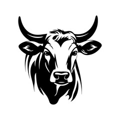 Naklejka premium silhoutte of cattle bull