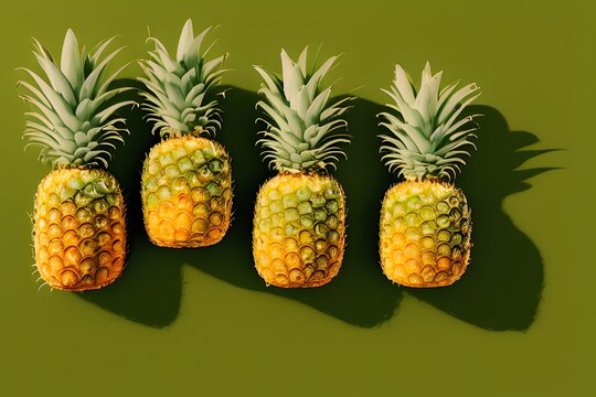 Illustration of a sweet pineapple.