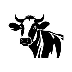 silhouette of a cow