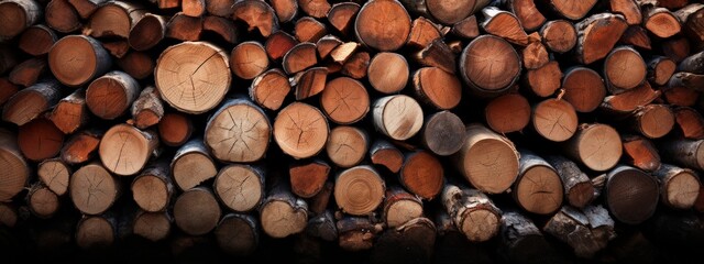 Stacked Logs: A Beautiful Display of Nature's Diversity