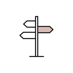 Road Sign Icon Vector Design Template